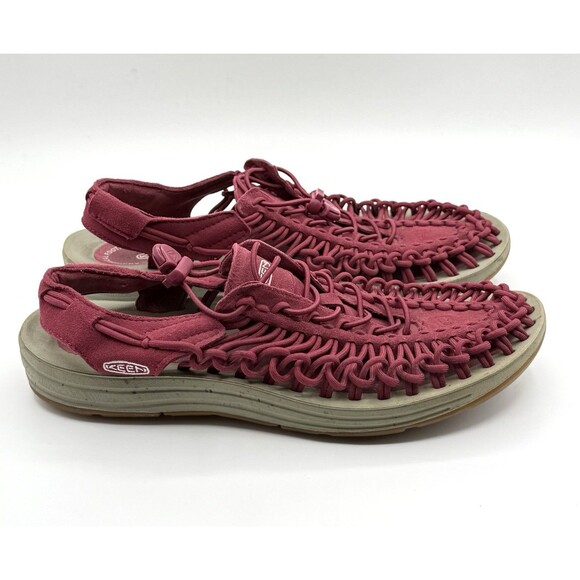 Keen Uneek Sport Sandals Trails Nylon Outdoor Comfort Womens Size 11 Maroon - Picture 2 of 4